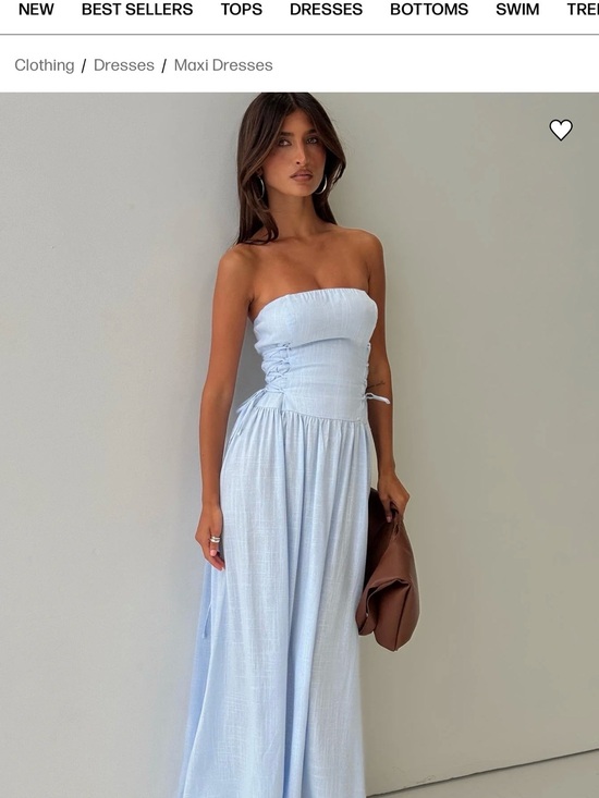 Princess Polly Dresses & Skirts - Princess Polly So Far So Good Strapless Light Blue Maxi Dress